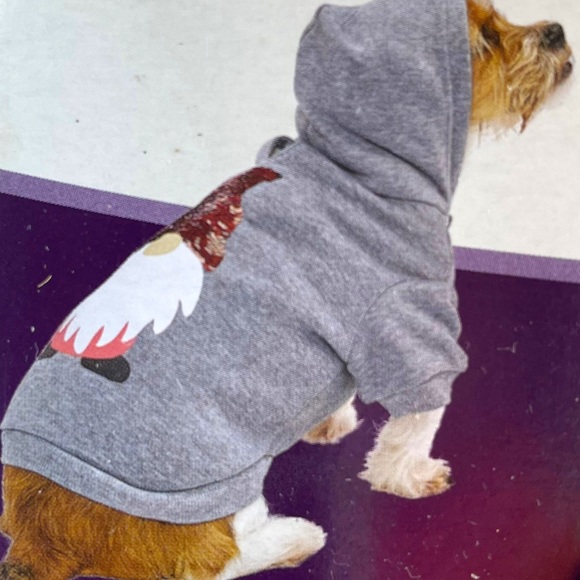 NWT Heart to Tails Pet Sequin Sweatshirt Hoodie with Sequin Santa in X-Small - Picture 3 of 7